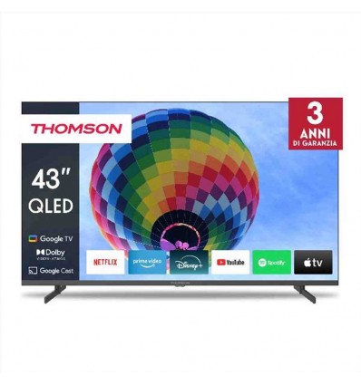 Google TV 43" QLED UHD 4K Side Feet