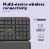 TASTIERA ERGONOMICA WIRELESS TRUST KEYRA MULTI-CONNESSIONE BT + 2,4GHz - 85% PLASTICA RICICLATA - LAYOUT IT - NERO
