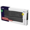 TASTIERA ERGONOMICA WIRELESS TRUST KEYRA MULTI-CONNESSIONE BT + 2,4GHz - 85% PLASTICA RICICLATA - LAYOUT IT - NERO