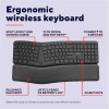 TASTIERA ERGONOMICA WIRELESS TRUST KEYRA MULTI-CONNESSIONE BT + 2,4GHz - 85% PLASTICA RICICLATA - LAYOUT IT - NERO