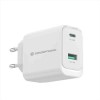 CARICATORE PD USB 2-PORTE 45W GaN, 1x USB-C, 1x USB-A, QC 3.0, PPS, PD 3.0