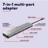 ADATTATORE 7 IN 1 MULTIPORT 2 HDMI + 1 DP + 2 USB-A 3.2 + 1 USB-C PD - TRUST DALYX 7-IN-1 - ALLUMINIO
