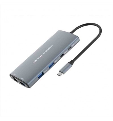 DOCKING STATION 10-in 1 USB 3.2 Gen 1 -- HDMI, 100W USB PD, USB-C 5Gbps x2, USB-A 5Gbps x3, SD, TF/MicroSD, GbE