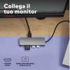 ADATTATORE 8 IN 1 MULTIPORTA HDMI + LAN + SD/MICRO SD READER + 2P USB-A + 2P USB-C TRUST DALYX 8-IN-1 - ALLUMINIO