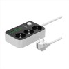 MULTIPRESA 3 SCHUKO + 6 USB BIANCA/NERA