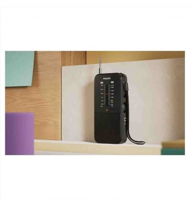 RADIO AM/FM PORTATILE ANALOGICA A BATTERIE (NERO)