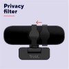 WEBCAM FULL HD1080P - TRUST TANOR - FILTRO PRIVACY - 85% PLASTICA RICICLATA - NERO