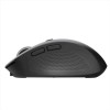 OZAA MOUSE WIRELESS RICARICABILE SILENZIOSO CON DOPPIA CONNESSIONE BT + WL 2,4GHZ - 60% PLASTICA RICICLATA - NERO