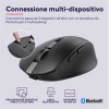 OZAA MOUSE WIRELESS RICARICABILE SILENZIOSO CON DOPPIA CONNESSIONE BT + WL 2,4GHZ - 60% PLASTICA RICICLATA - NERO
