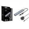 HUB USB 3.0 7 PORTE con alimentatore, 5Gbps, 3x USB-C, 4x USB-A