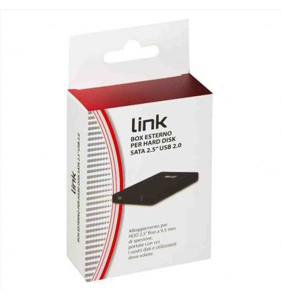 BOX ESTERNO USB 2.0 PER HDD SATA 2,5" FINO A 9,5 MM DI SPESSORE