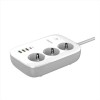 MULTIPRESA 3 SCHUKO + 3 USB + 1 USB-C BIANCA