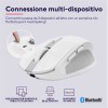 OZAA MOUSE WIRELESS RICARICABILE SILENZIOSO CON DOPPIA CONNESSIONE BT + WL 2,4GHZ - 60% PLASTICA RICICLATA - BIANCO