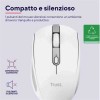 OZAA MOUSE WIRELESS RICARICABILE SILENZIOSO CON DOPPIA CONNESSIONE BT + WL 2,4GHZ - 60% PLASTICA RICICLATA - BIANCO