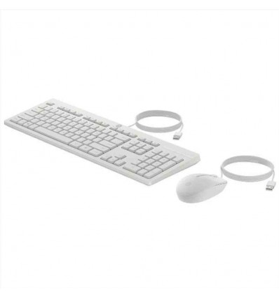 Kit Mouse e tastiera HP Wired USB 225 G2 Bianco
