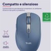 OZAA MOUSE WIRELESS RICARICABILE SILENZIOSO CON DOPPIA CONNESSIONE BT + WL 2,4GHZ - 60% PLASTICA RICICLATA - BLU