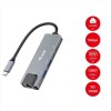 EQUIP - ADATTATORE MULTIFUNZIONALE 5 in 1 USB 3.2 Gen 1, 2,5GbE, 2x USB-A, 1x USB-C, USB-C, 100W USB PD, Alluminio