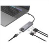 EQUIP - ADATTATORE MULTIFUNZIONALE 5 in 1 USB 3.2 Gen 1, 2,5GbE, 2x USB-A, 1x USB-C, USB-C, 100W USB PD, Alluminio