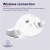 BAYO II MOUSE WIRELESS ERGONOMICO VERTICALE RICARICABILE - 50% PLASTICA RICICLATA - BIANCO