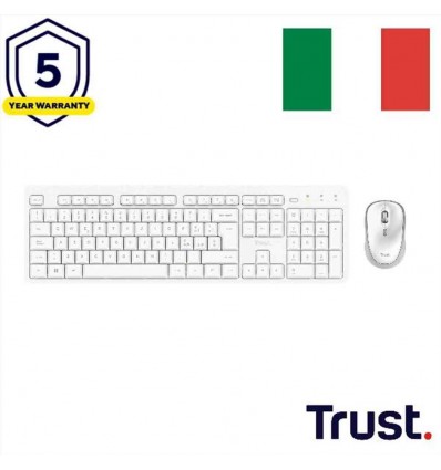 ODY II SET TASTIERA E MOUSE WIRELESS SILENZIOSI - LAYOUT ITALIANO - BIANCO - GARANZIA 5 ANNI