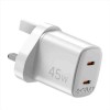 UPTC2C45WWHUK - 45W UK GaN Wall Charger [UPTC COLLECTION]