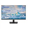 HM24JF-VDR Monitor 23.8" FHD IPS 100Hz Multimediale HDMI + VGA +DP Regolabile in Altezza - ENERGY STAR 8.0