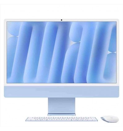 iMac 24" con display Retina 4,5K: Chip Apple M4 con CPU 10-core e GPU 10-core, 24GB, 512GB SSD - Blu