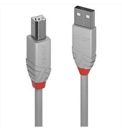 Cavo USB 2.0 Tipo A a B Anthra Line, Grigio, 0.5m
