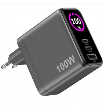 TCSCREEN2C1A100 - 100W GaN Wall Charger with integrated Screen