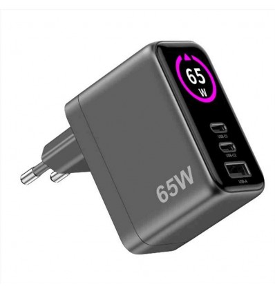 TCSCREEN2C1A65W - 65W GaN Wall Charger with integrated Screen G