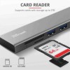 HALYX HUB & CARDREADER USB-C A 3P USB-A 3.2 + CARD READER SD E MICRO-SD - ALLUMINIO