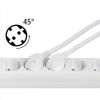 EQUIP - MULTIPRESA 5-SCHUKO e con 3 USB (1C + 2A), tasto on/off, protezione bambini