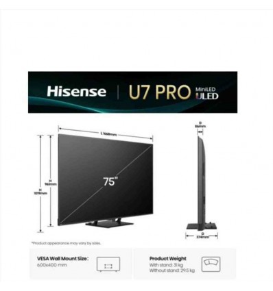 75 U7Q PRO MINI LED 4K UHD SMART VIDAA REFRESH RATE 165HZ