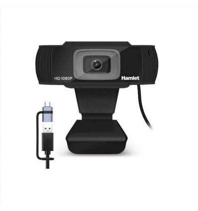 HWCAM1080-CX Webcam USB 1080p con Microfono Integrato - USB-A + USB-C
