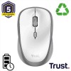 MOUSE WIRELESS SILENZIOSO - 1600DPI - PLASTICA RICICLATA 83% - DURATA BATTERIA 12 MESI - TRUST YVI+ BIANCO