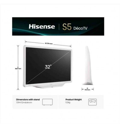 32 S5Q DECO' BIANCO FHD QLED SMART VIDAA REFRESH RATE 60HZ