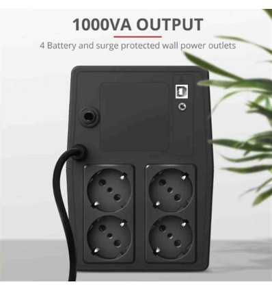 Paxxon 1000VA UPS with 4 standard wall power outlets