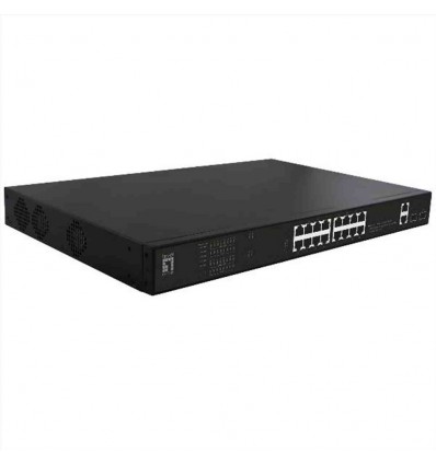 LEVELONE GEP-2021 - SWITCH 20-PORTE GIGABIT POE 802.3at af 270W, 2x Gigabit RJ45 + 2x Gigabit SFP