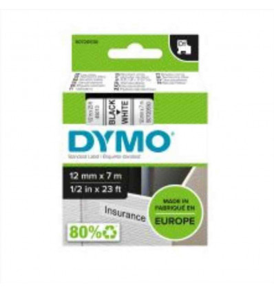 Nastri standard D1 12mmx7m nero bianco