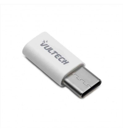 Adattatore Vultech ADP-01P Micro USB 2.0 to Type C - Plastica - Bianco