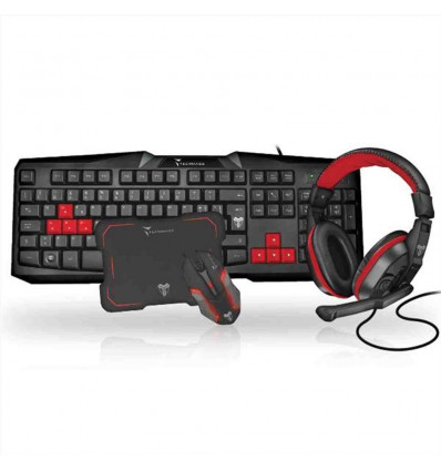 TECHMADE KIT GAMING 2 TASTIERA - MOUSE - CUFFIE - MOUSEPAD