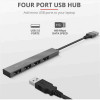 Halyx Aluminium 4-Port Mini USB Hub