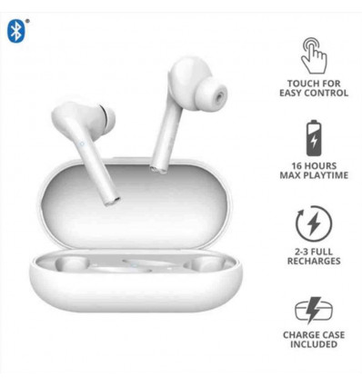 Nika Touch Bluetooth Wireless Earphones white