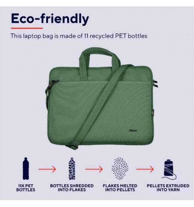 BOLOGNA LAPTOP BAG 16" ECO GREEN