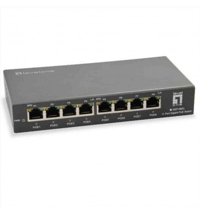LEVELONE GEP-0823 - SWITCH 8-PORTE POE GIGABIT 120W, 802.3at af