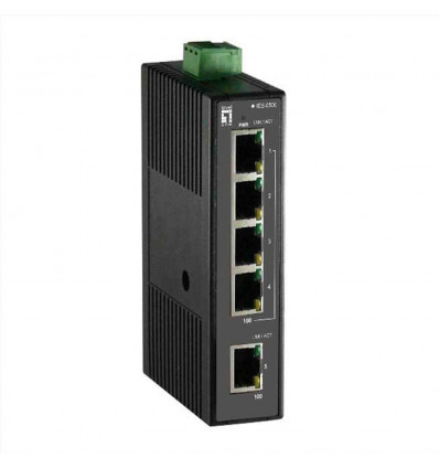 LEVELONE IES-0500 - SWITCH INDUSTRIALE 5-PORTE FAST ETHERNET, DIN-RAIL, -20°C - 70°C