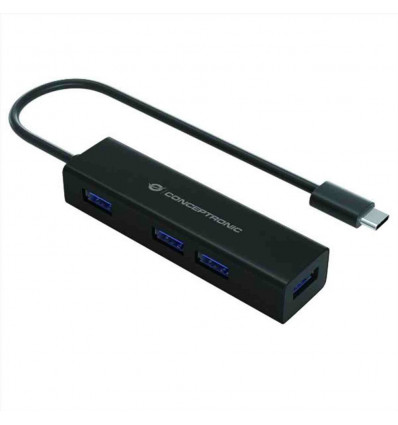 HUB USB-C 3.2 4-PORTE USB 3.0 in ALLUMINIO