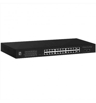 LEVELONE GEP-2841 - SWITCH 28-PORTE WEBSMART GIGABIT POE, 375W, 2x Uplink SFP, 2x Uplink Gigabit, 24x PoE