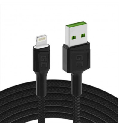 Green Cell GC Ray USB - Cavo Lightning 200cm per iPhone, iPad, iPod, LED bianco, ricarica rapida