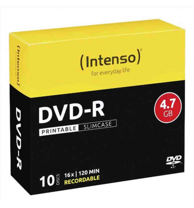 DVD+R 4.7 GB - 16X - SLIM CASE 10PZ.